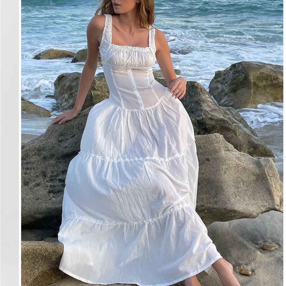 Frankie’s bikinis christabelle ruffle maxi dress